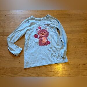 Tea collection long sleeve bear sparkle tee with front and back print